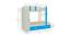 Evita Trundle Engineered Wood Box Storage Bunk Bed - Azure Blue (Single Bed Size, Matte Laminate Finish) by Urban Ladder - Design 1 Dimension - 566693