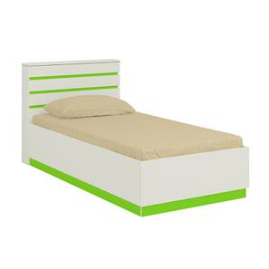 Beds With Storage Design Paloma Engineered Wood Box Storage Bed - Ivory - Verdant Green (Single Bed Size, Matte Laminate Finish)