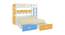 Astra Engineered Wood Box & Drawer Storage Bunk Bed - Mango Yellow - Azure Blue (King Bed Size, Matte Laminate Finish) by Urban Ladder - Front View Design 1 - 566727