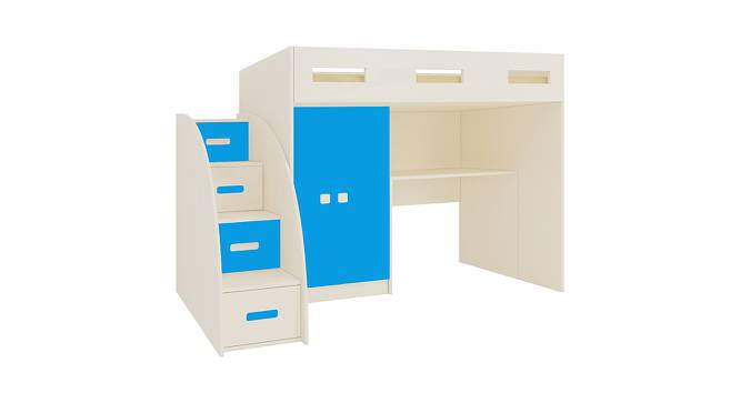 Bonita Engineered Wood Box & Drawer Storage Bunk Bed - Light Wood - Azure Blue (Single Bed Size, Matte Laminate Finish) by Urban Ladder - Front View Design 1 - 566729
