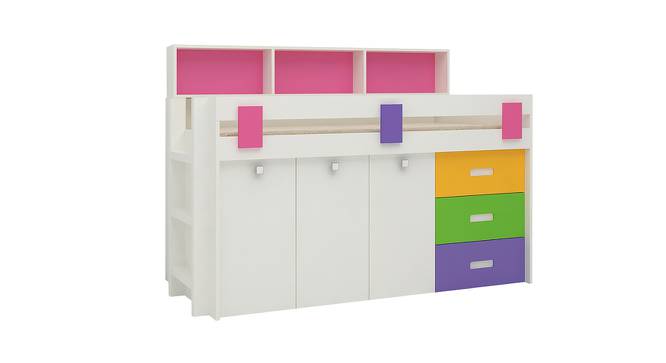 Cherokee Engineered Wood Box & Drawer Storage Bunk Bed - Barbie Pink (Single Bed Size, Matte Laminate Finish) by Urban Ladder - Front View Design 1 - 566730