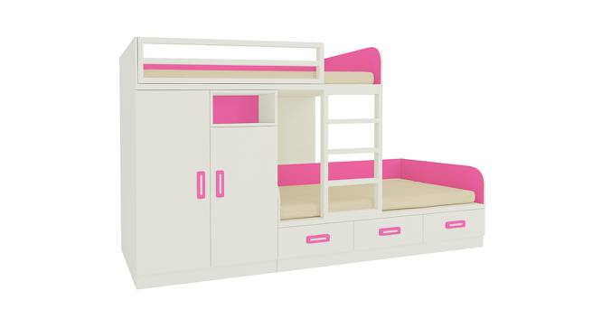 Eskada Engineered Wood Box & Drawer Storage Bunk Bed - Barbie Pink (Single Bed Size, Matte Laminate Finish) by Urban Ladder - Front View Design 1 - 566731