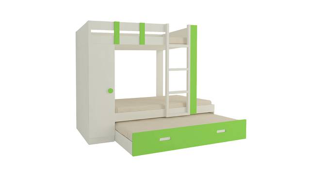 Evita Trundle Engineered Wood Box Storage Bunk Bed - Verdant Green (Single Bed Size, Matte Laminate Finish) by Urban Ladder - Front View Design 1 - 566733