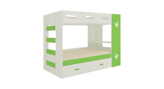 Rio Engineered Wood Box & Drawer Storage Bunk Bed - Verdant Green (Single Bed Size, Matte Laminate Finish) by Urban Ladder - Front View Design 1 - 566734