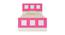 Cordoba Engineered Wood Non Storage Bed - Ivory - Barbie Pink (Single Bed Size, Matte Laminate Finish) by Urban Ladder - Front View Design 1 - 566740