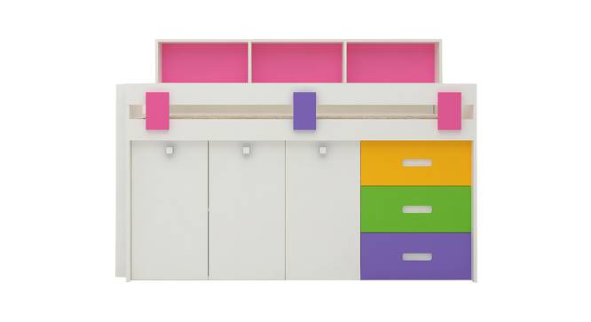 Cherokee Engineered Wood Box & Drawer Storage Bunk Bed - Barbie Pink (Single Bed Size, Matte Laminate Finish) by Urban Ladder - Cross View Design 1 - 566745