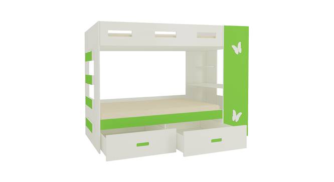 Rio Engineered Wood Box & Drawer Storage Bunk Bed - Verdant Green (Single Bed Size, Matte Laminate Finish) by Urban Ladder - Cross View Design 1 - 566749