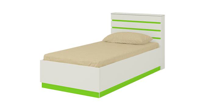 Paloma Engineered Wood Box Storage Bed - Ivory - Verdant Green (Single Bed Size, Matte Laminate Finish) by Urban Ladder - Cross View Design 1 - 566752
