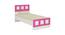 Cordoba Engineered Wood Non Storage Bed - Ivory - Barbie Pink (Single Bed Size, Matte Laminate Finish) by Urban Ladder - Cross View Design 1 - 566755