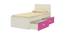 Minerva Engineered Wood Drawer Storage Bed - Barbie Pink (Single Bed Size, Matte Laminate Finish) by Urban Ladder - Design 1 Side View - 566765