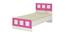 Cordoba Engineered Wood Non Storage Bed - Ivory - Barbie Pink (Single Bed Size, Matte Laminate Finish) by Urban Ladder - Design 1 Side View - 566770