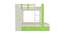 Evita Trundle Engineered Wood Box Storage Bunk Bed - Verdant Green (Single Bed Size, Matte Laminate Finish) by Urban Ladder - Rear View Design 1 - 566776
