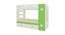 Rio Engineered Wood Box & Drawer Storage Bunk Bed - Verdant Green (Single Bed Size, Matte Laminate Finish) by Urban Ladder - Rear View Design 1 - 566777
