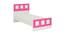 Cordoba Engineered Wood Non Storage Bed - Ivory - Barbie Pink (Single Bed Size, Matte Laminate Finish) by Urban Ladder - Rear View Design 1 - 566782