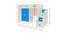 Bonita Engineered Wood Box & Drawer Storage Bunk Bed - Light Wood - Azure Blue (Single Bed Size, Matte Laminate Finish) by Urban Ladder - Design 1 Dimension - 566787