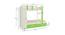 Evita Trundle Engineered Wood Box Storage Bunk Bed - Verdant Green (Single Bed Size, Matte Laminate Finish) by Urban Ladder - Design 1 Dimension - 566791