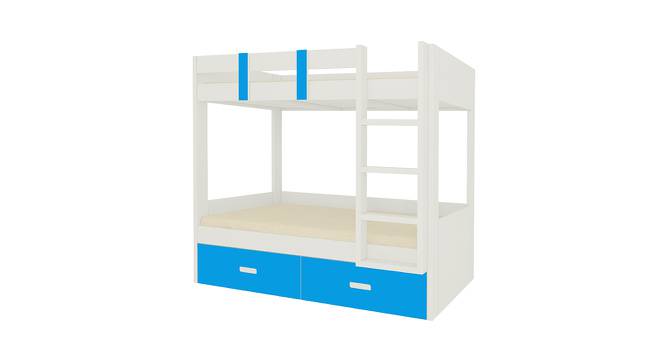 Adonica Engineered Wood Drawer Storage Bunk Bed with Right Ladder - Azure Blue (Single Bed Size, Matte Laminate Finish) by Urban Ladder - Front View Design 1 - 566824