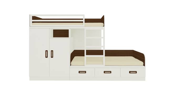 Eskada Engineered Wood Box & Drawer Storage Bunk Bed - Coffee Walnut (Single Bed Size, Matte Laminate Finish) by Urban Ladder - Front View Design 1 - 566825