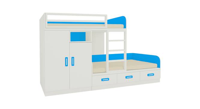 Eskada Engineered Wood Box & Drawer Storage Bunk Bed - Azure Blue (Single Bed Size, Matte Laminate Finish) by Urban Ladder - Front View Design 1 - 566826