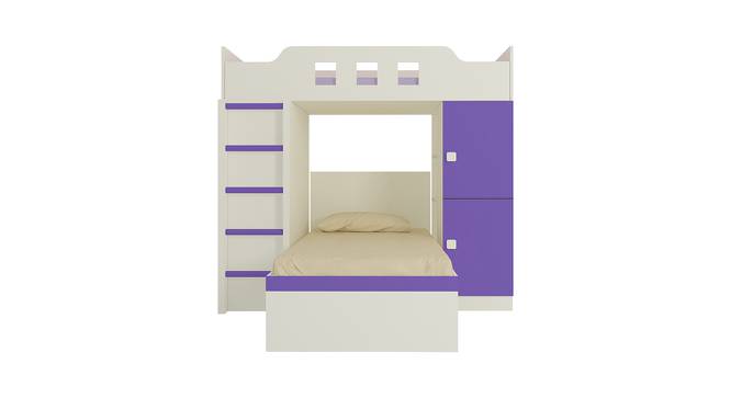Siona Engineered Wood Box & Drawer Storage Bunk Bed - Lavender Purple (Single Bed Size, Matte Laminate Finish) by Urban Ladder - Front View Design 1 - 566830