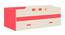 Calypso Engineered Wood Drawer Storage Bed - Light Wood - Strawberry Pink (Single Bed Size, Matte Laminate Finish) by Urban Ladder - Front View Design 1 - 566833