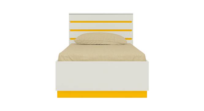 Paloma Engineered Wood Box Storage Bed - Ivory - Mango Yellow (Single Bed Size, Matte Laminate Finish) by Urban Ladder - Front View Design 1 - 566834