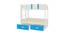 Adonica Engineered Wood Drawer Storage Bunk Bed with Left Ladder - Azure Blue (Single Bed Size, Matte Laminate Finish) by Urban Ladder - Cross View Design 1 - 566837