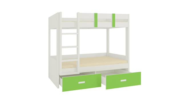 Adonica Engineered Wood Drawer Storage Bunk Bed - Verdant Green (Single Bed Size, Matte Laminate Finish) by Urban Ladder - Cross View Design 1 - 566838