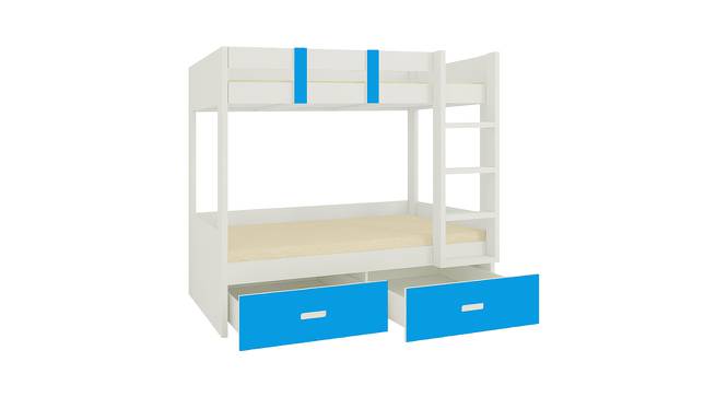 Adonica Engineered Wood Drawer Storage Bunk Bed with Right Ladder - Azure Blue (Single Bed Size, Matte Laminate Finish) by Urban Ladder - Cross View Design 1 - 566839
