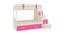 Suvina Engineered Wood Drawer Storage Bunk Bed - Barbie Pink (Single Bed Size, Matte Laminate Finish) by Urban Ladder - Cross View Design 1 - 566847