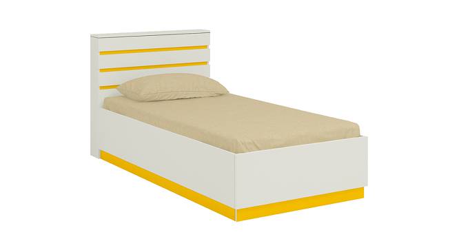 Paloma Engineered Wood Box Storage Bed - Ivory - Mango Yellow (Single Bed Size, Matte Laminate Finish) by Urban Ladder - Cross View Design 1 - 566850