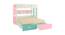 Astra Engineered Wood Box & Drawer Storage Bunk Bed - English Pink - Misty Turquoise (King Bed Size, Matte Laminate Finish) by Urban Ladder - Front View Design 1 - 566908