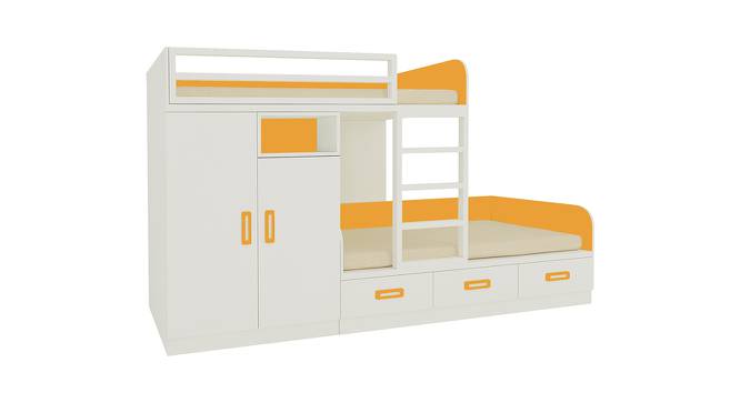 Eskada Engineered Wood Box & Drawer Storage Bunk Bed - Mango Yellow (Single Bed Size, Matte Laminate Finish) by Urban Ladder - Front View Design 1 - 566914