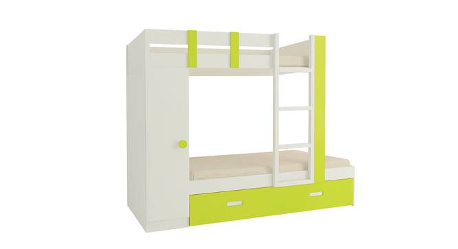 Evita Trundle Engineered Wood Box Storage Bunk Bed - Lime Yellow (Single Bed Size, Matte Laminate Finish) by Urban Ladder - Front View Design 1 - 566916