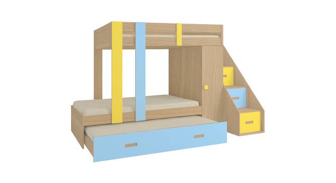 Luxuria Engineered Wood Box & Drawer Storage Bunk Bed - Sunshine Yellow - Sky Blue (Single Bed Size, Matte Laminate Finish) by Urban Ladder - Front View Design 1 - 566917