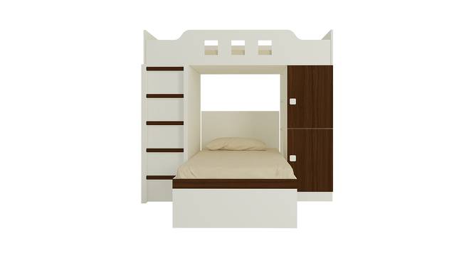 Siona Engineered Wood Box & Drawer Storage Bunk Bed - Coffee Walnut (Single Bed Size, Matte Laminate Finish) by Urban Ladder - Front View Design 1 - 566922