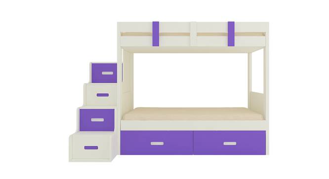Suvina Engineered Wood Drawer Storage Bunk Bed - Lavender Purple (Single Bed Size, Matte Laminate Finish) by Urban Ladder - Front View Design 1 - 566924