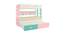 Astra Engineered Wood Box & Drawer Storage Bunk Bed - English Pink - Misty Turquoise (King Bed Size, Matte Laminate Finish) by Urban Ladder - Cross View Design 1 - 566933