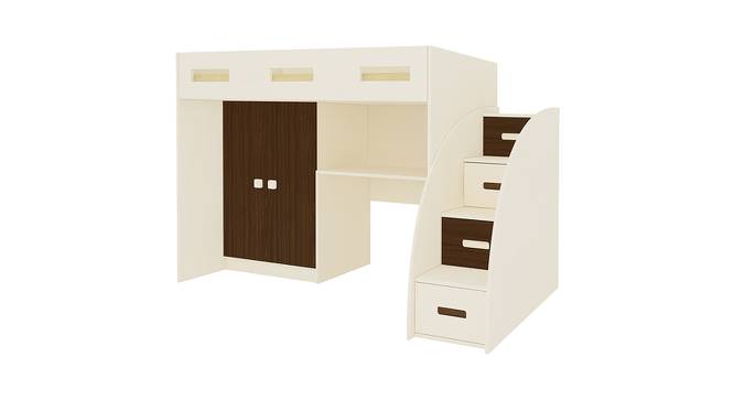 Bonita Engineered Wood Box & Drawer Storage Bunk Bed - Light Wood - Coffee Walnut (Single Bed Size, Matte Laminate Finish) by Urban Ladder - Cross View Design 1 - 566934