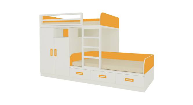Eskada Engineered Wood Box & Drawer Storage Bunk Bed - Mango Yellow (Single Bed Size, Matte Laminate Finish) by Urban Ladder - Cross View Design 1 - 566935