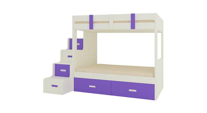Suvina Engineered Wood Drawer Storage Bunk Bed - Lavender Purple (Single Bed Size, Matte Laminate Finish) by Urban Ladder - Cross View Design 1 - 566939