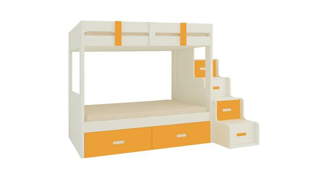 Suvina Engineered Wood Drawer Storage Bunk Bed - Mango Yellow (Single Bed Size, Matte Laminate Finish) by Urban Ladder - Cross View Design 1 - 566941