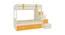 Suvina Engineered Wood Drawer Storage Bunk Bed - Mango Yellow (Single Bed Size, Matte Laminate Finish) by Urban Ladder - Cross View Design 1 - 566941