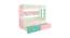 Astra Engineered Wood Box & Drawer Storage Bunk Bed - English Pink - Misty Turquoise (King Bed Size, Matte Laminate Finish) by Urban Ladder - Design 1 Side View - 566947