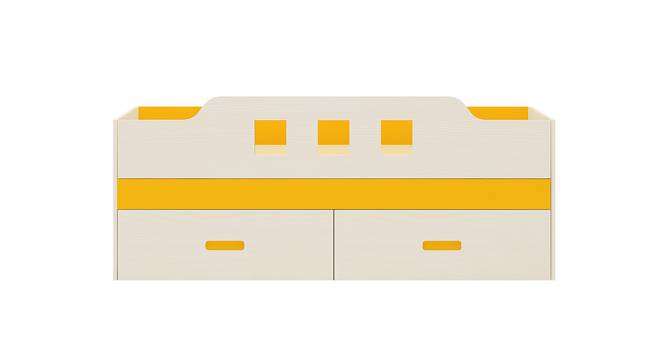 Calypso Engineered Wood Drawer Storage Bed - Light Wood - Mango Yellow (Single Bed Size, Matte Laminate Finish) by Urban Ladder - Design 1 Side View - 566957