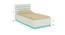 Paloma Engineered Wood Box Storage Bed - Ivory - Misty Turquoise (Single Bed Size, Matte Laminate Finish) by Urban Ladder - Design 1 Dimension - 566985