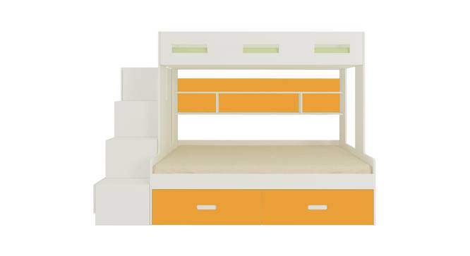 Austin Engineered Wood Box & Drawer Storage Bunk Bed - Mango Yellow (Matte Laminate Finish, Double Bed Size) by Urban Ladder - Cross View Design 1 - 566998