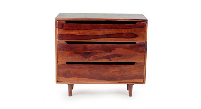 Wisdom Solid Wood Chest of Drawers in Walnut Finish (Walnut Finish) by Urban Ladder - Front View Design 1 - 567037