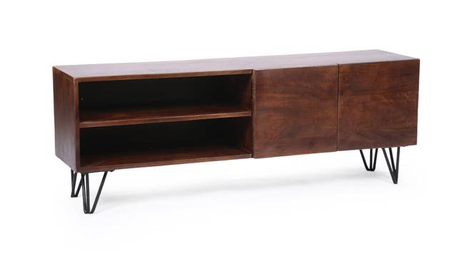 Vector Solid Wood TV Unit in Walnut Finish (Walnut Finish) by Urban Ladder - Front View Design 1 - 567046