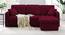Universe Solid Wood Sofa cum Bed in Maroon (Maroon) by Urban Ladder - Front View Design 1 - 567215